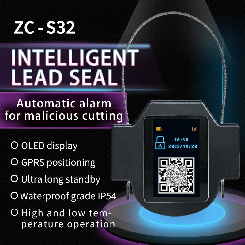 

Intelligent lead seal logistics lock with GPRS base station positioning remote control security seal intelligent lock