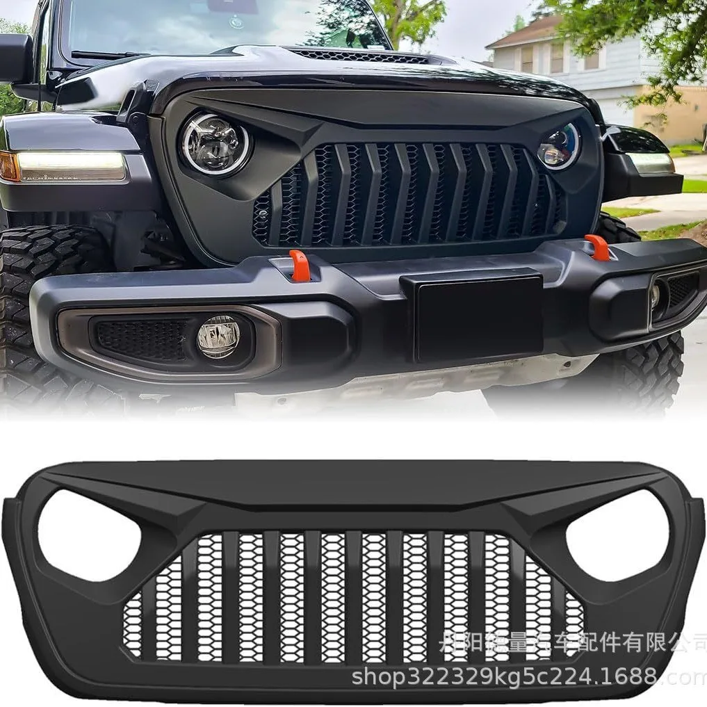 

Подходит для передней панели автомобиля 18-23 Jeep Wrangler Angry Middle Grid Модифицированная решетка JL Wrangler Middle Grid