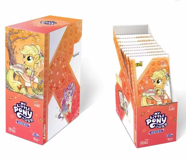 Kayou My Little Pony Sammelkarten-Display-Box-Set mit Orange Pony Art Packs für Fans und Sammler Geschenkset