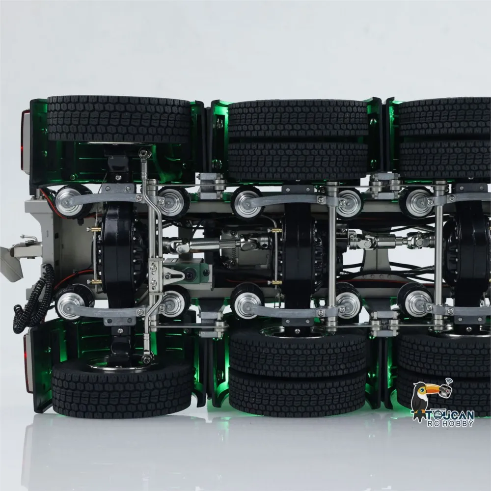 Unitru 02 1/14 FH16 Radiografisch Bestuurbare Trekker 10x10 Metalen Chassis RTR RC Truck Model ST8 Radio Rook Licht 3 Versnellingen Voertuig