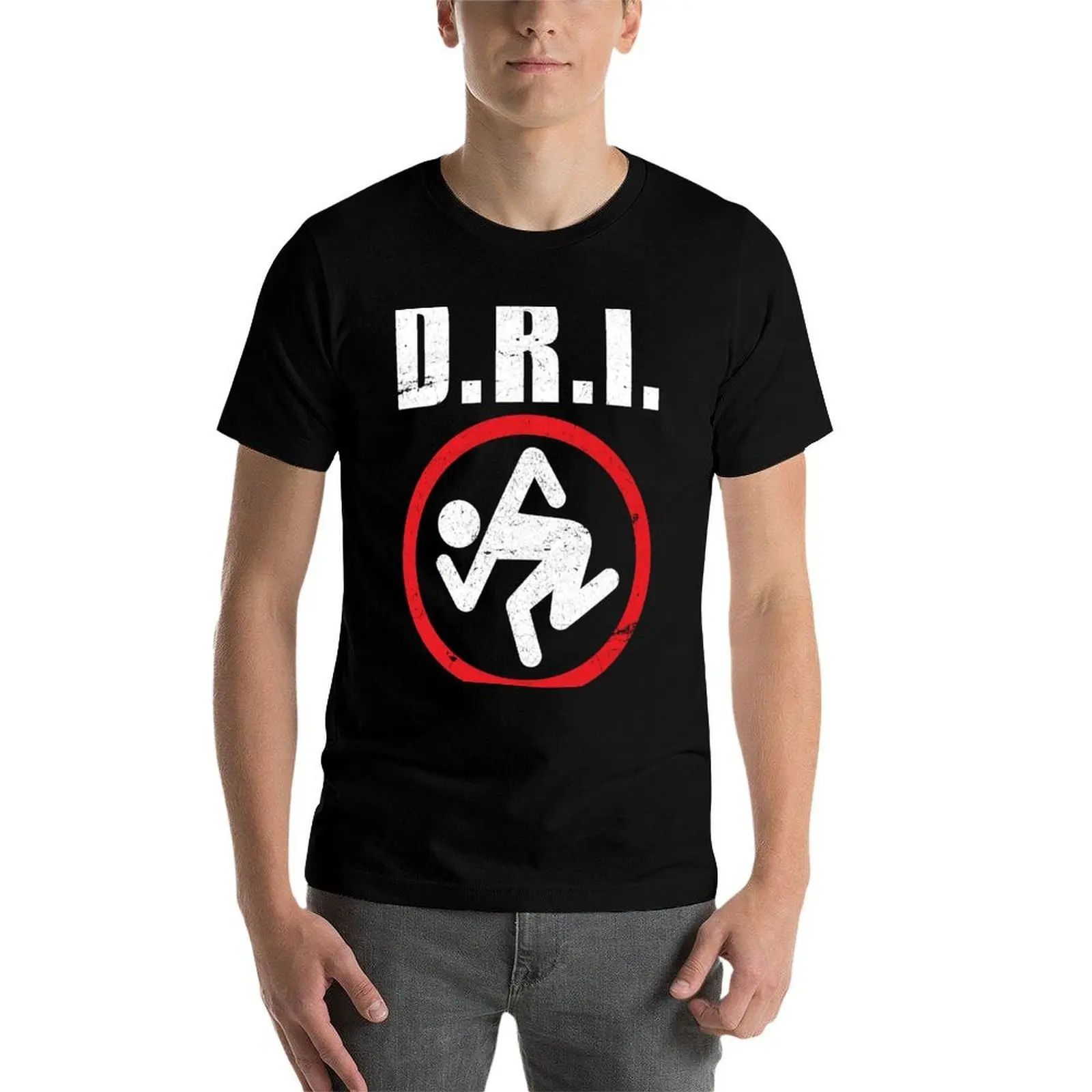DUK FAT - D.R.I. (Distressed) T-Shirt rapper graphic tees korean fashion t shirts for men cotton