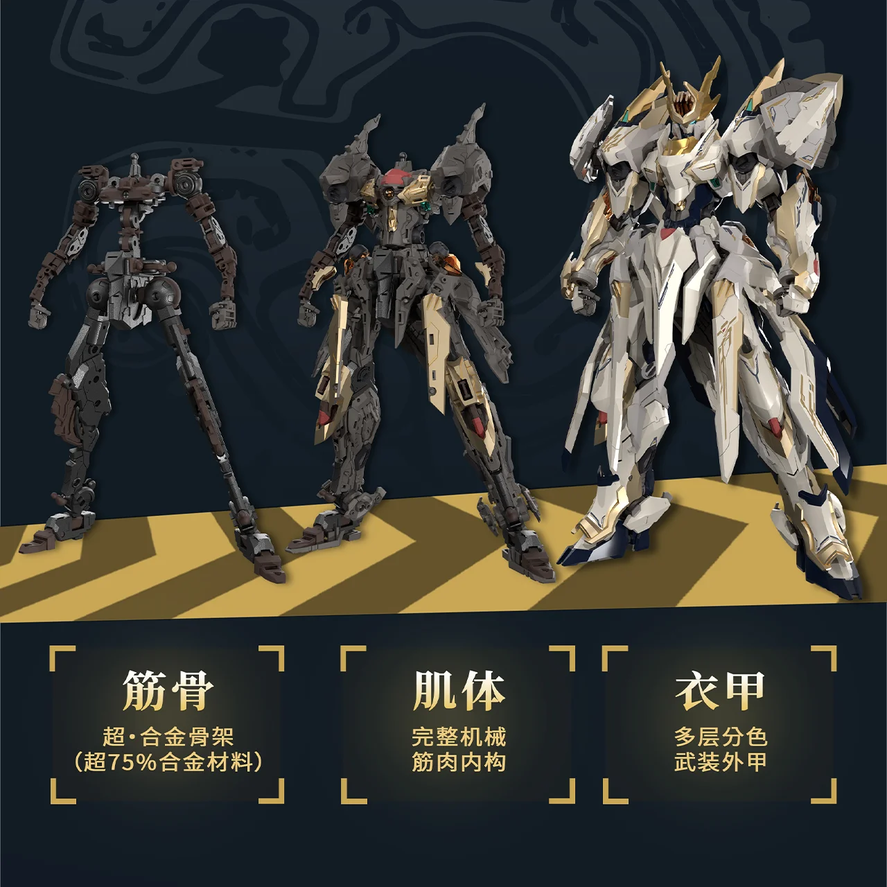 Gs-Toys Emp-01 Mc-01 Emperor Huang Ying Loong Assembly Model Kit Action Figures Mecha Alloy Skeleton Figure Toys Collect Gifts