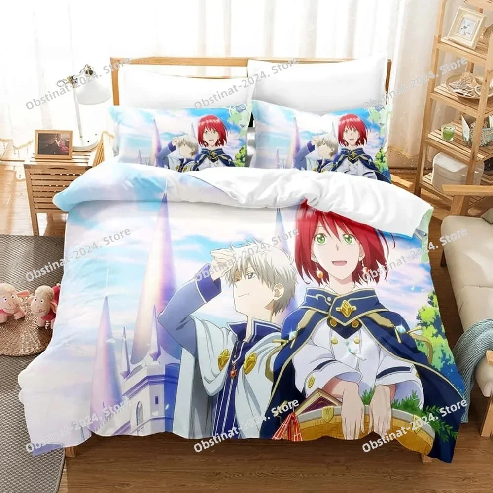 3d Snow White with the Red Hair Bedding Set Printed Bed Set Duvet Cover Sheet Pillowcase Soft Quilt Cover Full Queen King Size