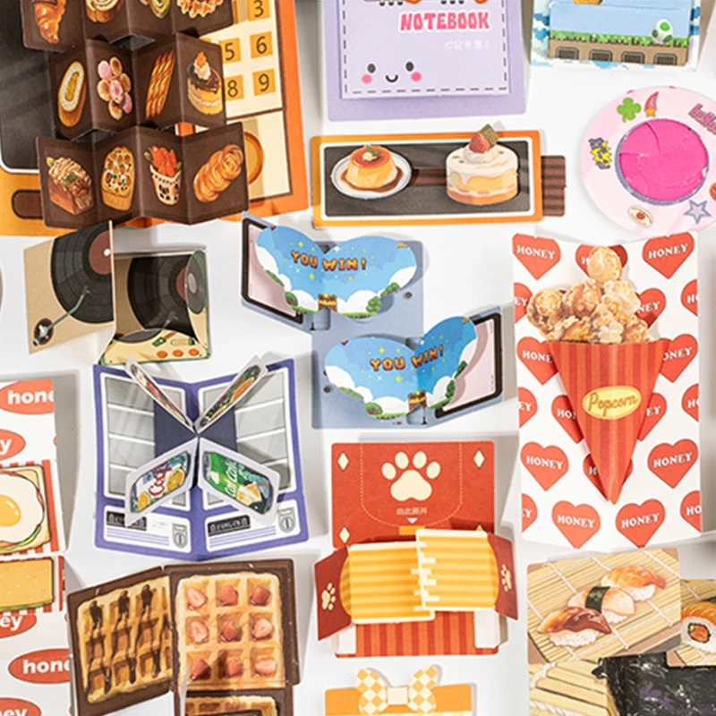 

20sheets/bag Weekend Special Tune Organ Collection Book Kawaii Cute Sticker Book DIY Handbook Material Collage Phone Case