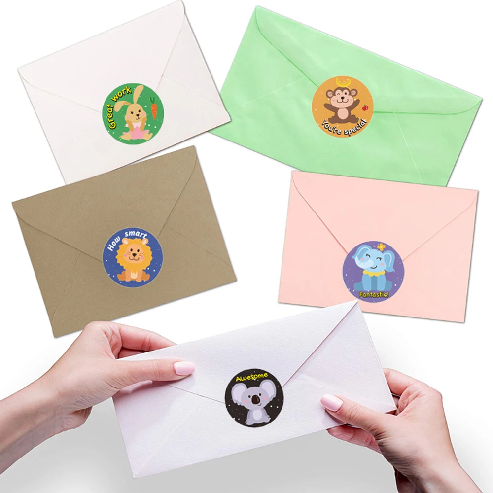 1 zoll Belohnung Aufkleber für Kinder Nette Tiere Motivation Aufkleber Klassische Spielzeug Aufkleber für kinder Geschenke Decor Abdichtung Etiketten