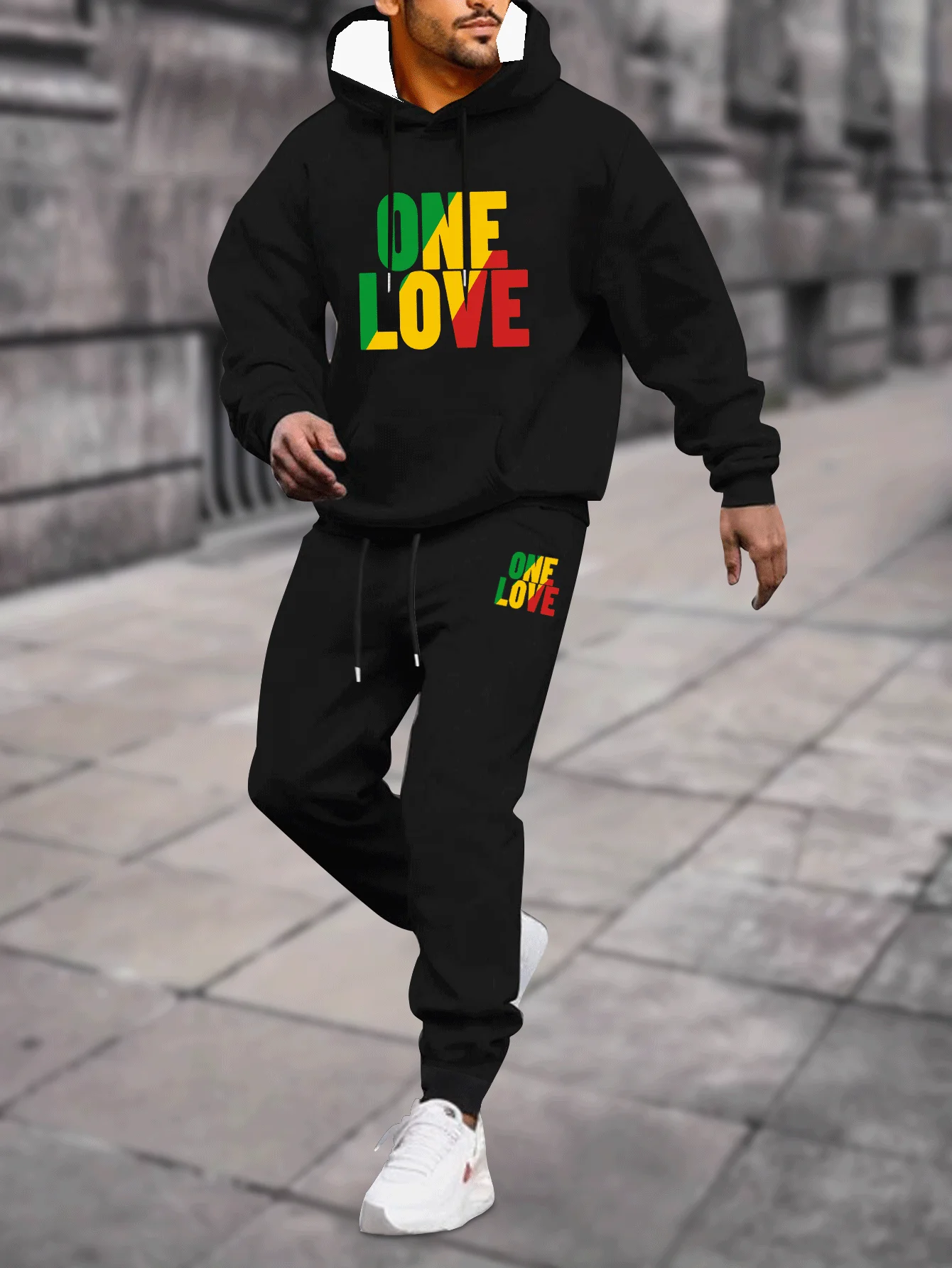 

Мужской комплект с капюшоном для осеннего и зимнего тепла, запуск нового продукта, увеличение размера S-4XL, повседневный универсальный