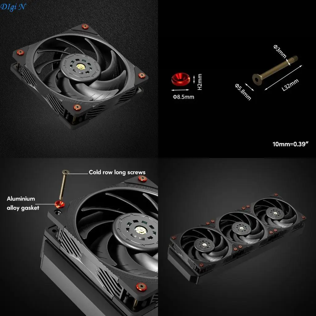 

Aluminum Alloy Screws for Computer Case CPU Cooling Fans 32mm Length R2LB