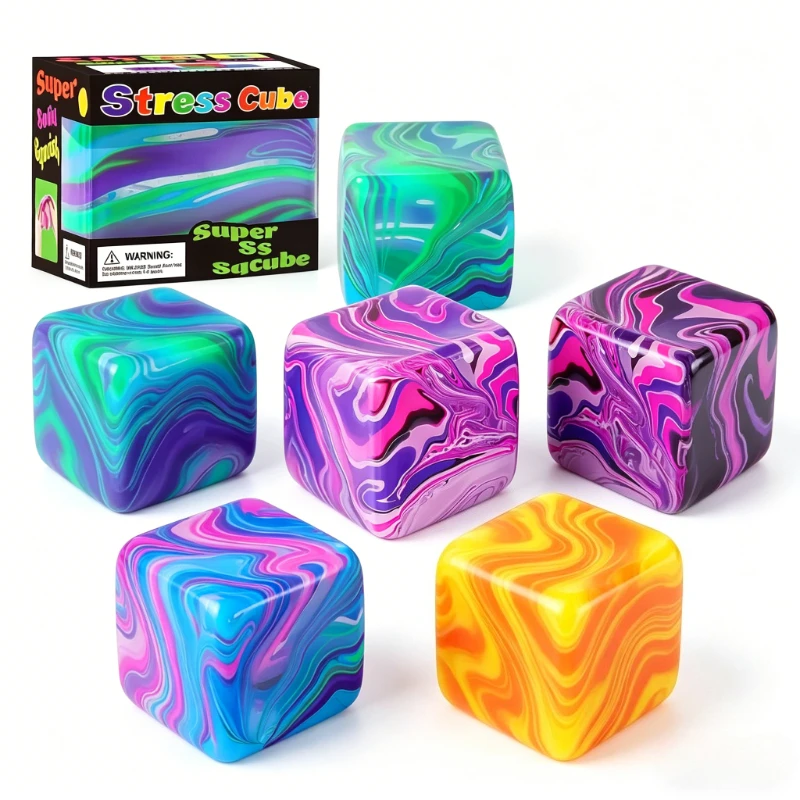 Needoh Snowflake Ice Cube Malt Sugar Squishy Blind Box Stress Relief Slow Rebound Anti-Anxiety Squeeze Toy Puzzle Hands-On Toys