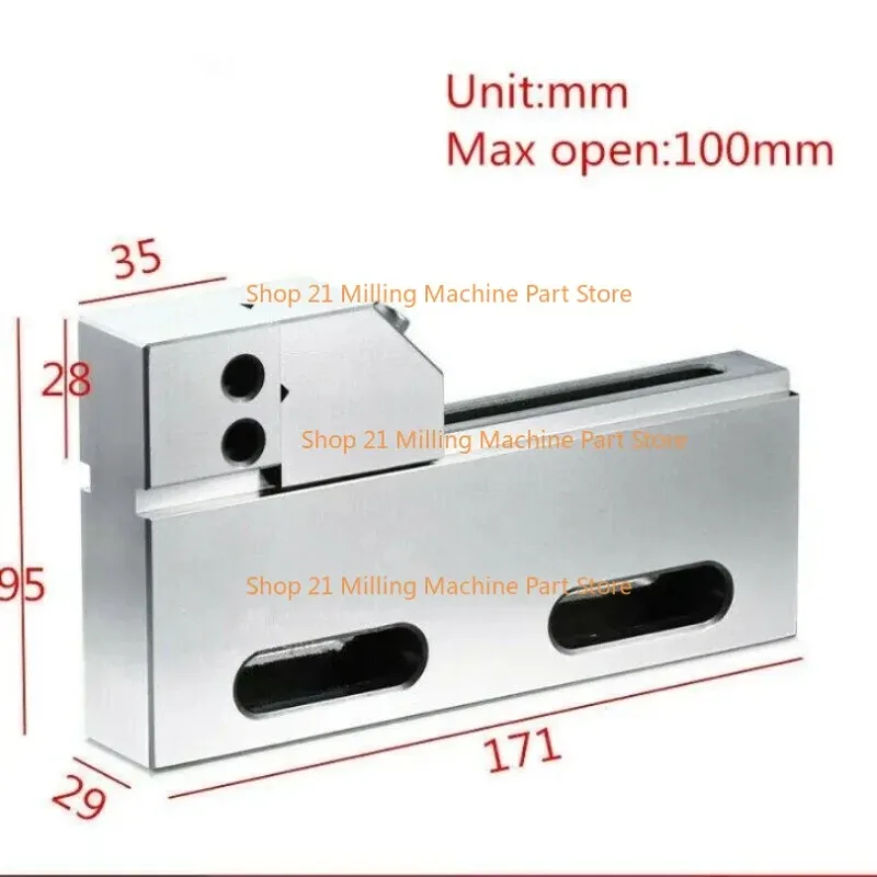 

4" Wire EDM Vise High Precision SUS440 Stainless Steel 100mm CNC Jaw Opening