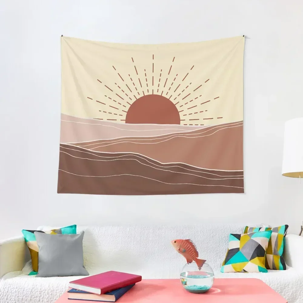 

Minimalist Sunburst Tapestry Art Mural Hanging Wall Bedroom Decor Aesthetic Tapestry