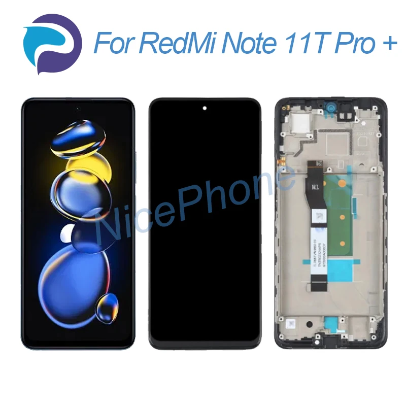 For RedMi Note 11T Pro + LCD Screen + Touch Digitizer Display 2460*1080 22041216UC For RedMi Note 11T Pro Plus LCD Screen