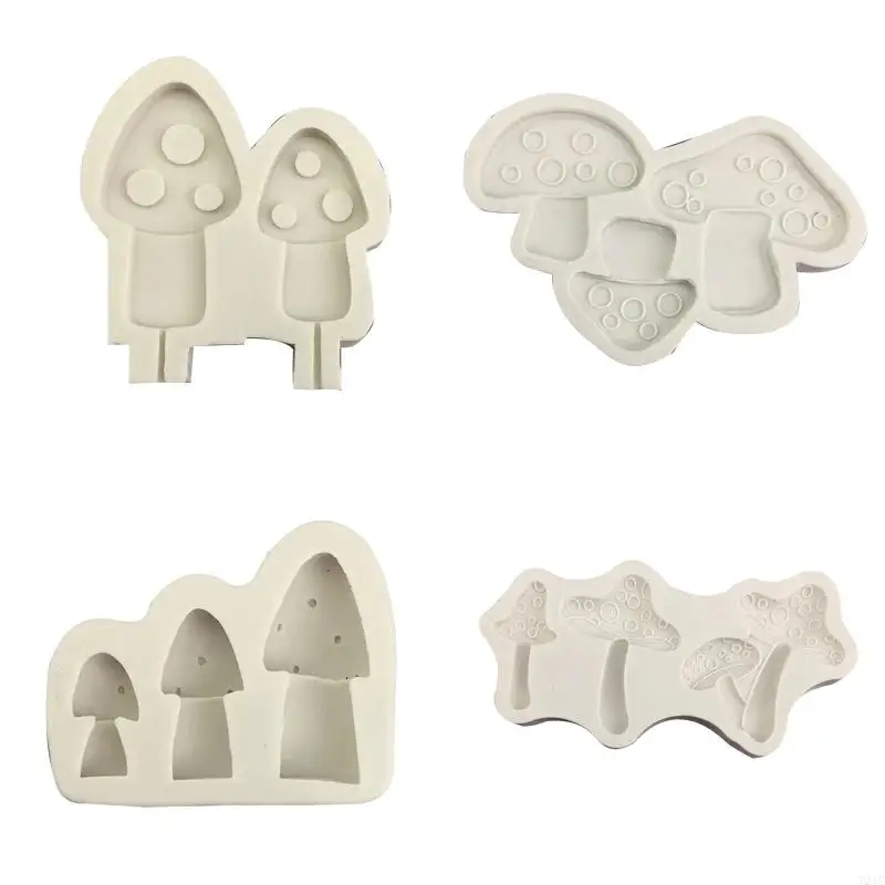 T21C Fondant Moulds Chocolate Molds Mushroom Shaped Silicone Material for Kitchen