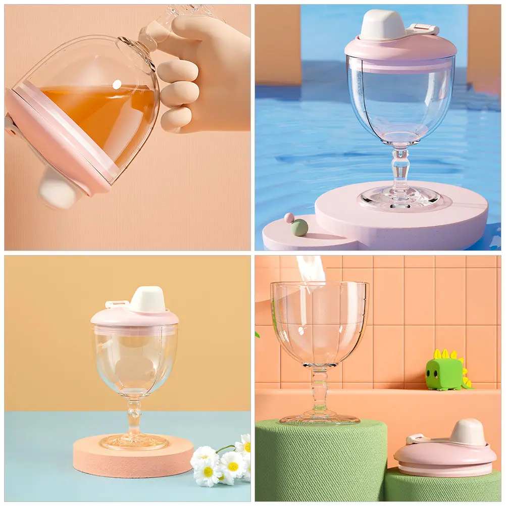 2pcs-baby-plastic-milk-bottles-150ml-shatterproof-toddler-goblets-high-footed-cups-spill-proof-baby-beverage-mugs-juice-milk