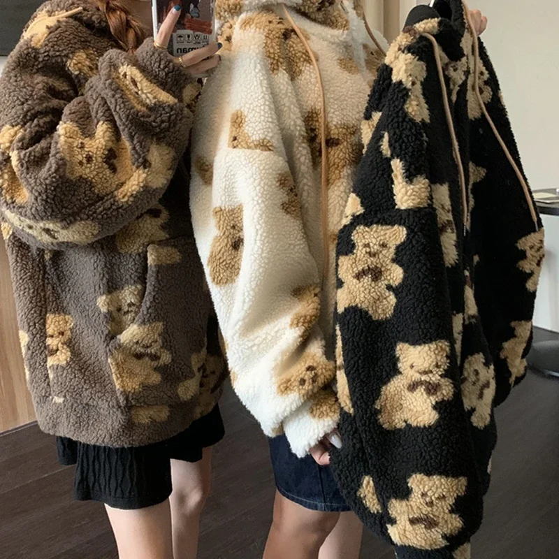 

Women Hoodies Zipper Coat Harajuku Loose Clothes Womens Korea Sweatshirt Oversized Hoodie Women