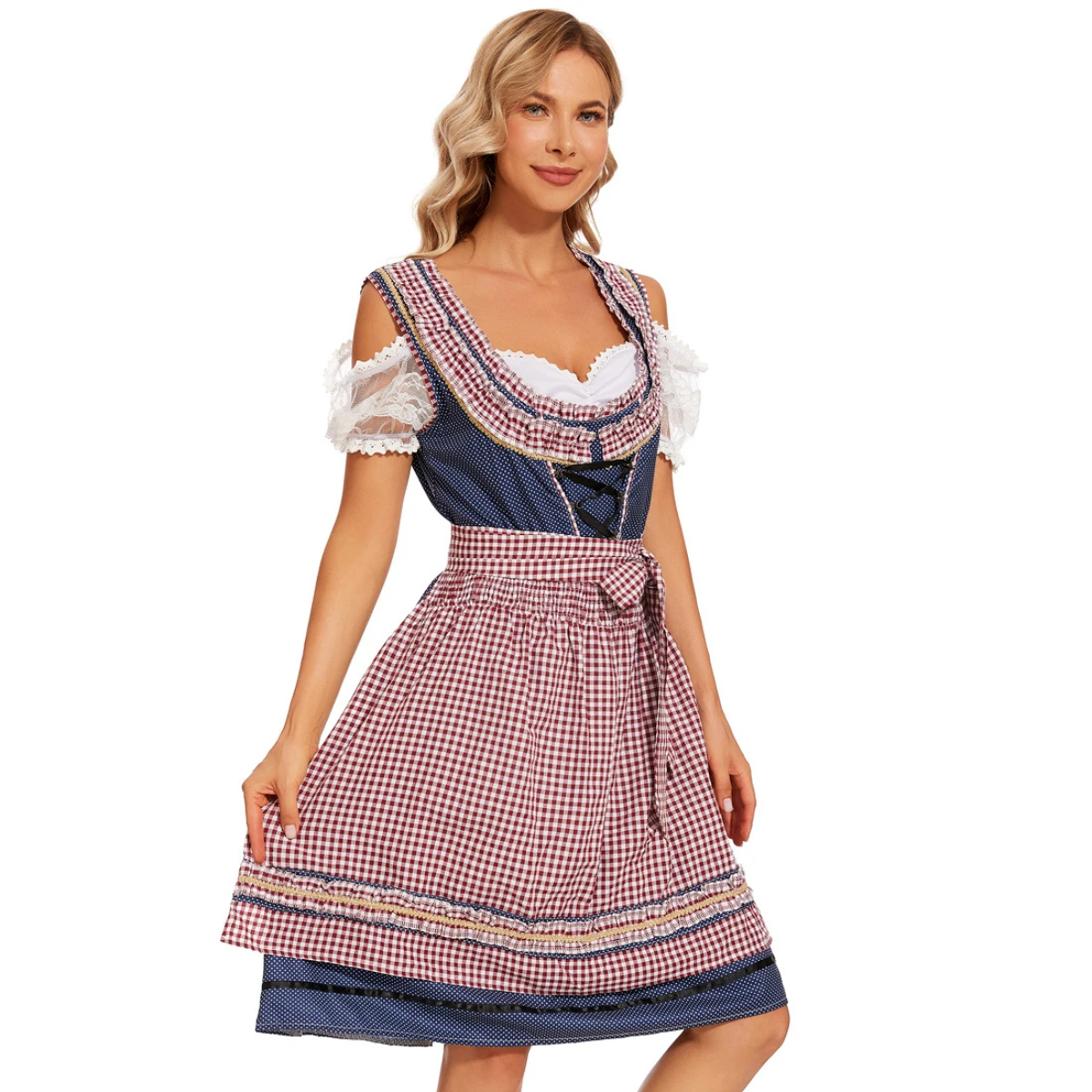 Oktoberfest Bavarian Dress Festival Party Women\'s Beer Dress Ethnic Dress Heidi Dirndl Leiderhosen Beer Wench Maid Costume