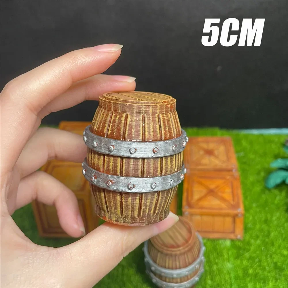 3D Printed Pirate Box Imitation Chest Bucket for Desk Decoration Doll House Gift Home Decor