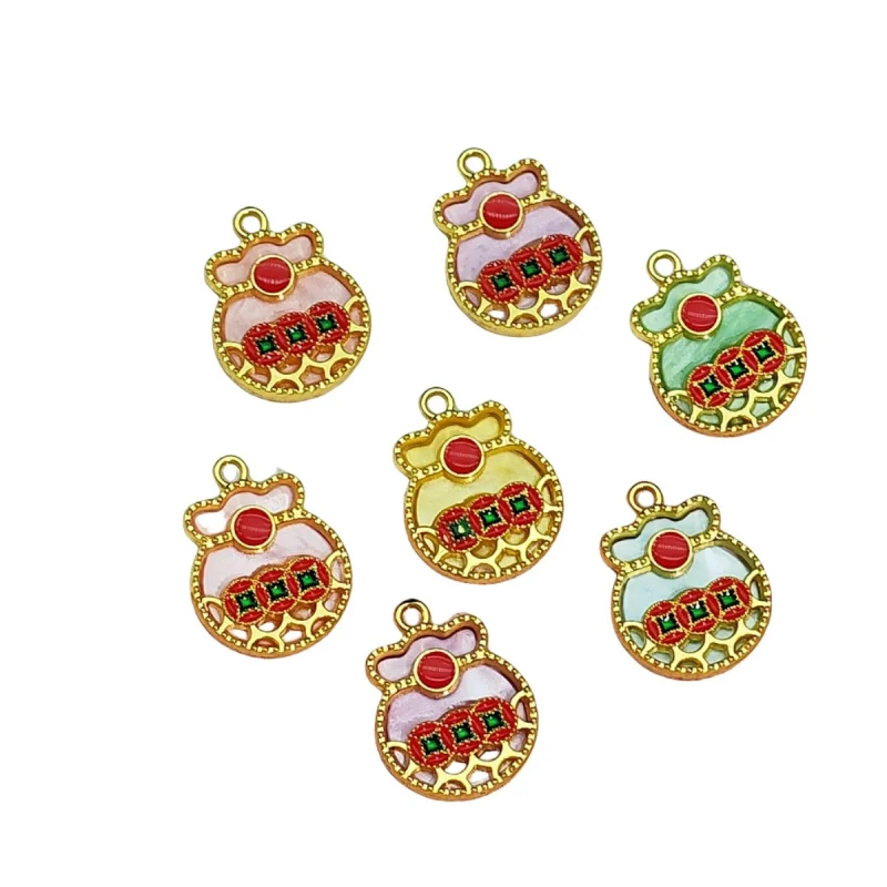 20pc set Alloy Fortune Money Bag PendantDIYHandmade Beaded Bracelet Small Pendant Materials