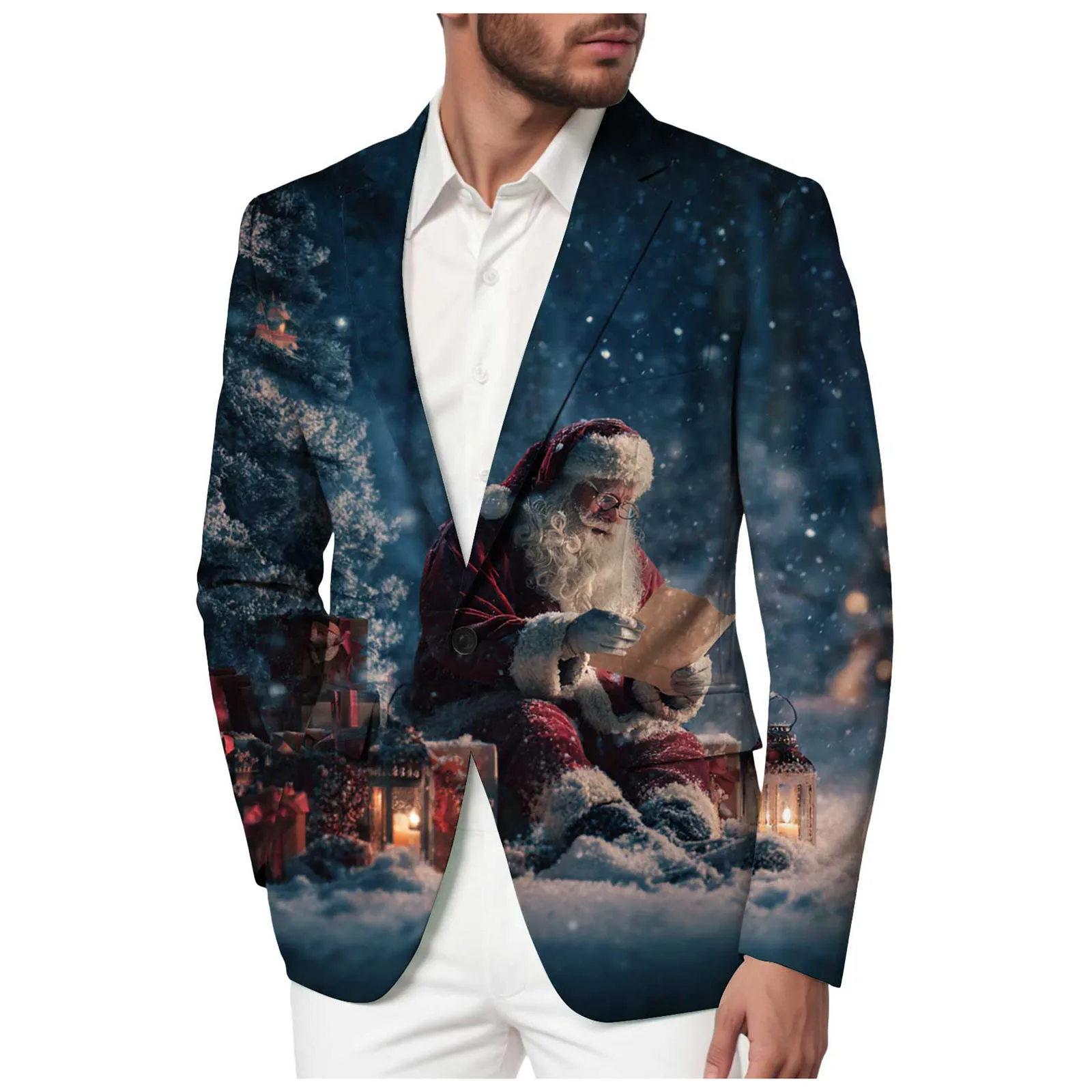 

Мужской пиджак, стильный и крутой рождественский пиджак с подплечниками, праздничная официальная одежда с подплечниками