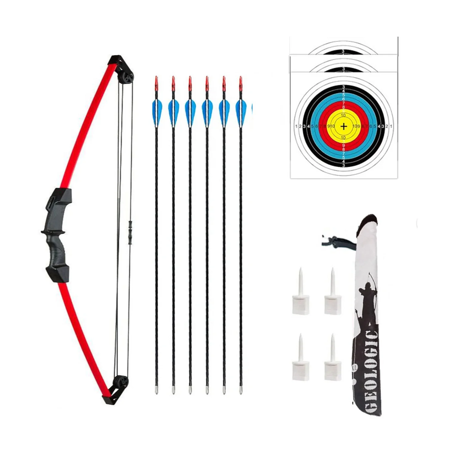 

Compound Bow and Arrow Set for Youth Kids, Beginner Hunting Bow Target Archery Set Outdoor Games for Boys and Girls 8 Arrow