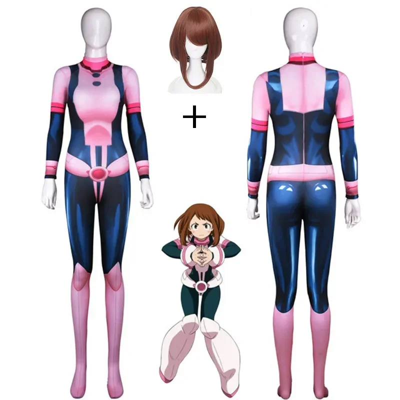 Mijn Held Academia AsuiTsuyu Yaoyorozu Momo Battle Kleding Hero Academia OCHACO URARAKA Cosplay Vrouwen Kostuum