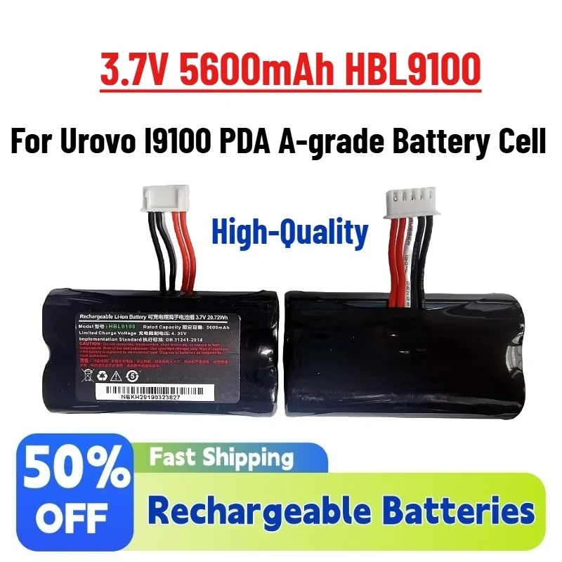 

In Stock High-Performance 3.7V 5600mAh HBL9100 Rechargeable Lithium-ion Battery Pack for Urovo I9100 PDA A-grade Battery Cell