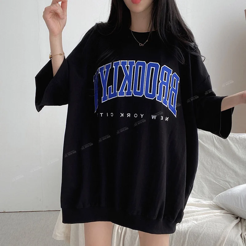 Letter Printing Oversized T-shirts Summer New Thin O-Neck Loose Short Sleeve All-match Tops Tees Casual Fashion Women Clothing