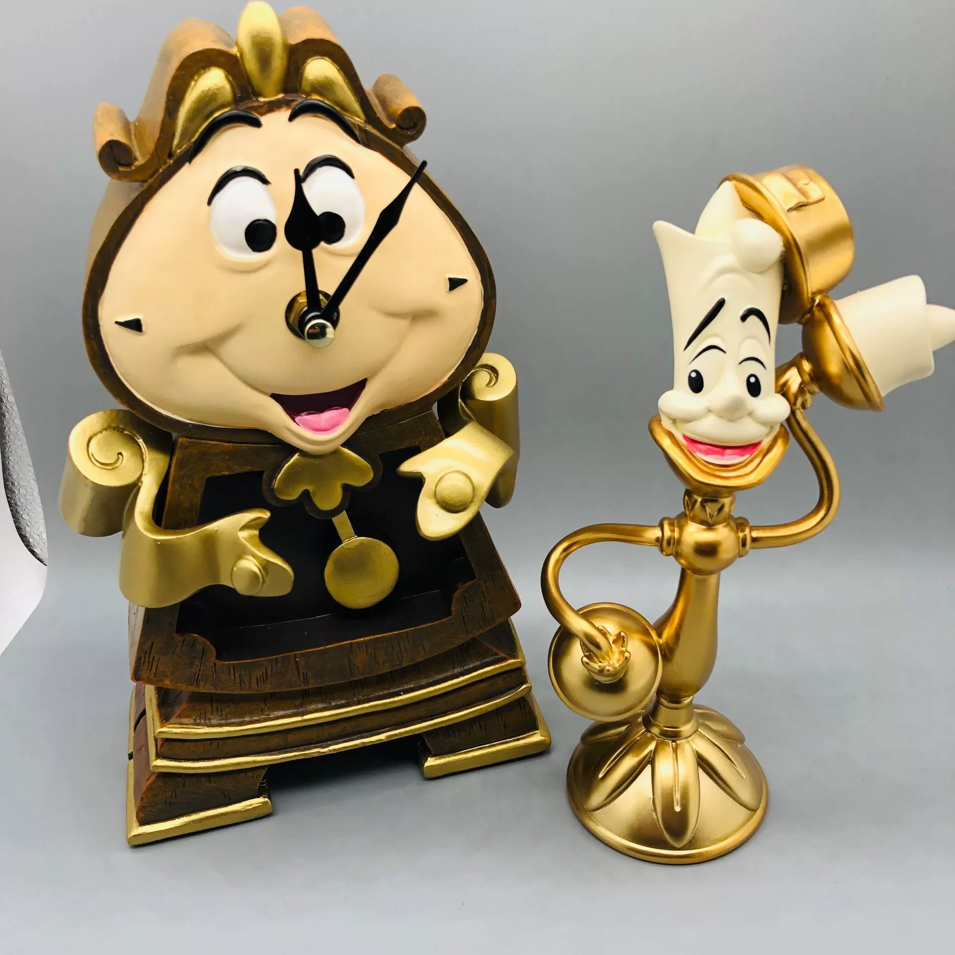 Dis Die Schöne und das Biest Cogsworth Mr Clock Actionfigur Ewige Rose Lampensammlung Dekoration Spielzeug Geschenk Dame Schmuckschatulle