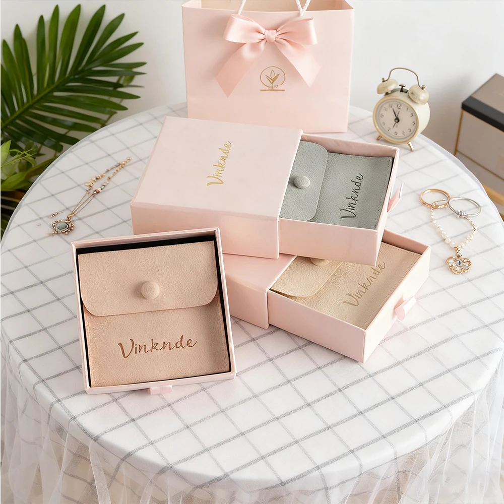 

24 шт., крафт-розовый бумажный ящик, коробка, конверт, фото, подарок, выдвижная упаковочная коробка, индивидуальный логотип, свадебная косметика, серьги, сумка-защелка