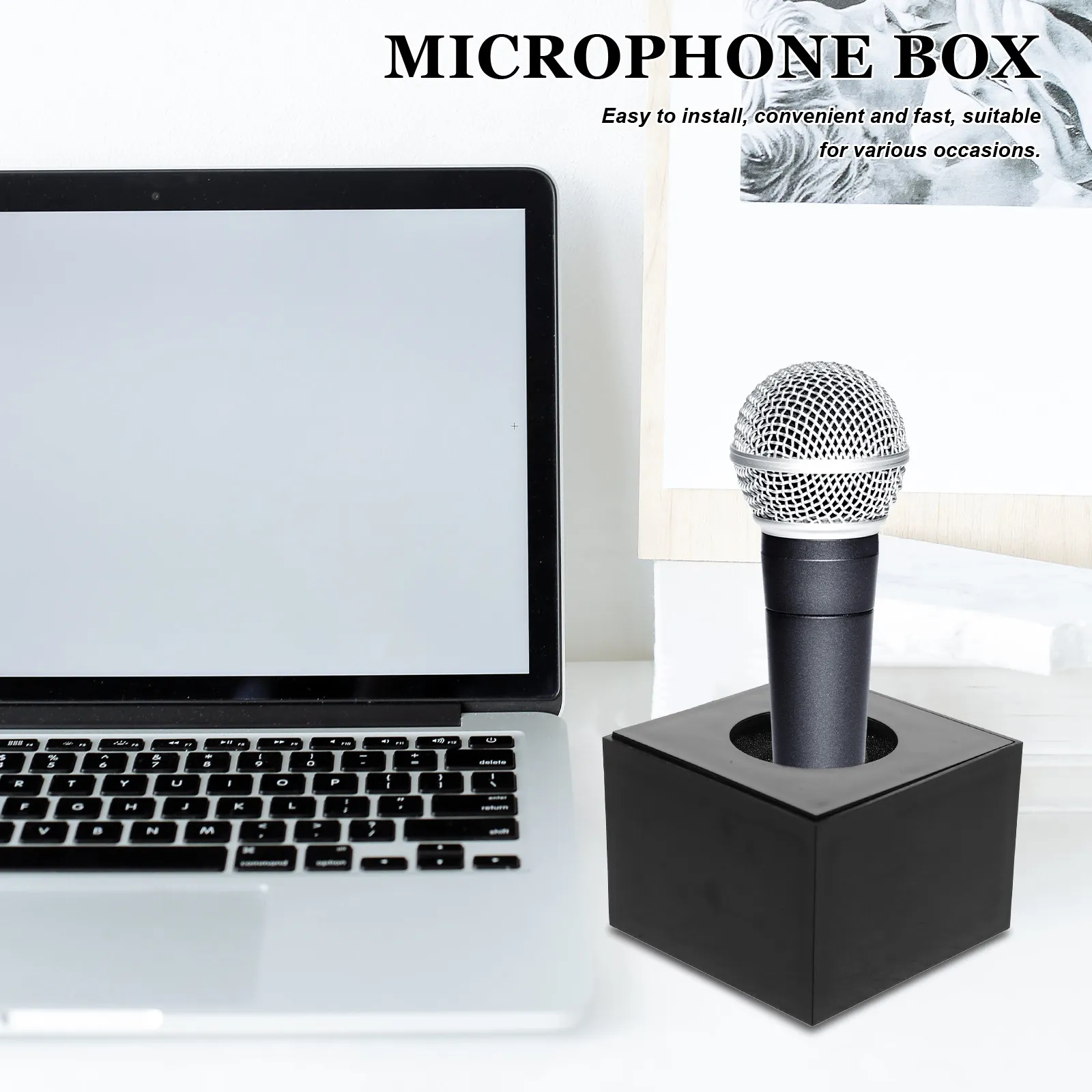 Plastic Desktop Microphone Stand Stable Tabletop Mic Support Rack for Office Home Compatibility