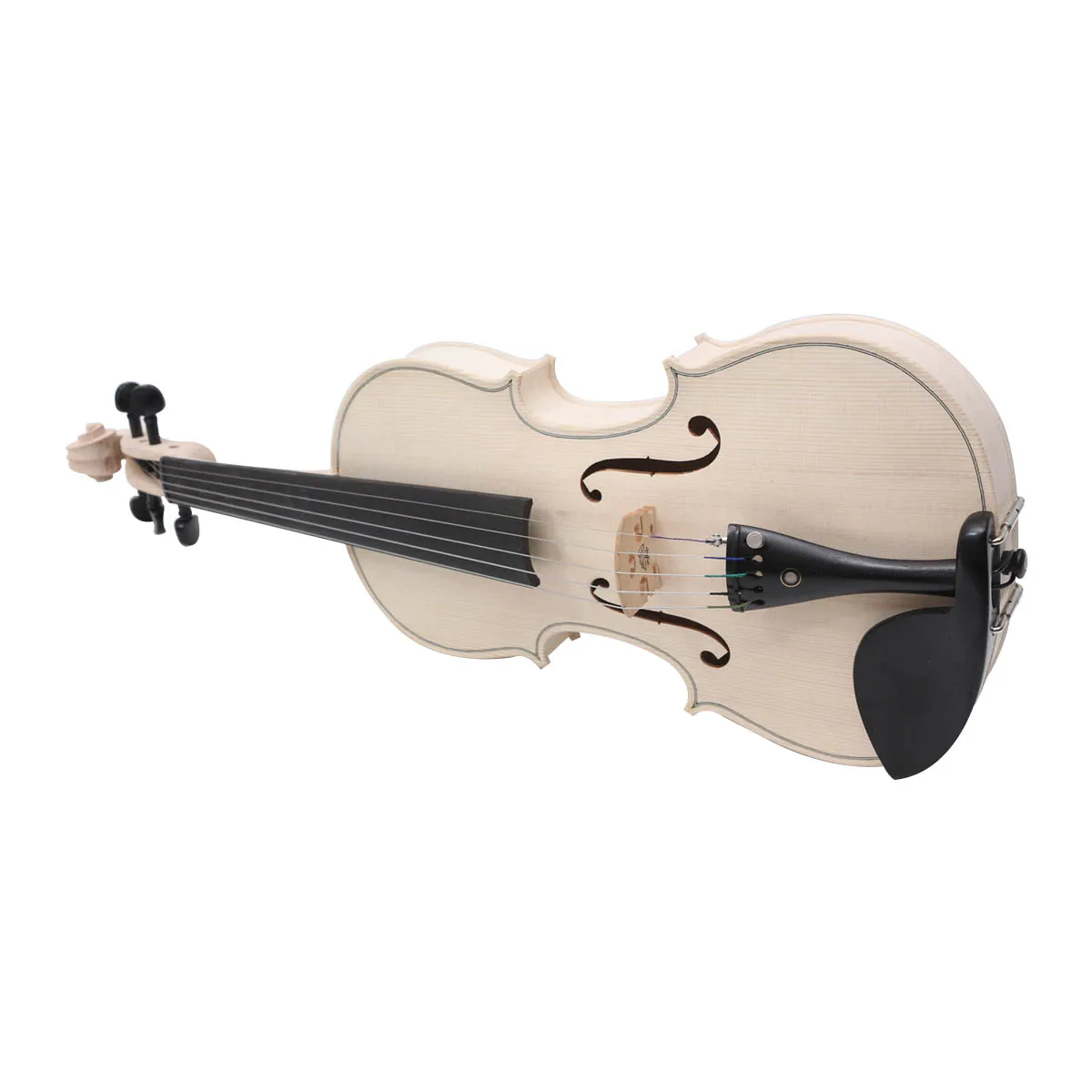 Unfinished Violin 5 string 4/4 Full Size New Flame Maple Back Spruce top Ebony Fittings Steel violin string