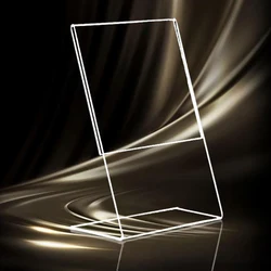 1pc L Shape Table Sign Display Stand Name Price Card Holder For Retail Bakery Buffet Acrylic Clear Price Card Tag Label Stand