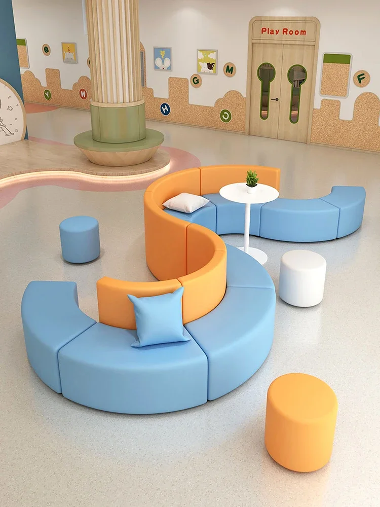 

Kindergarten training class Counseling institution Children's activity room Parents waiting lounge sofa combination