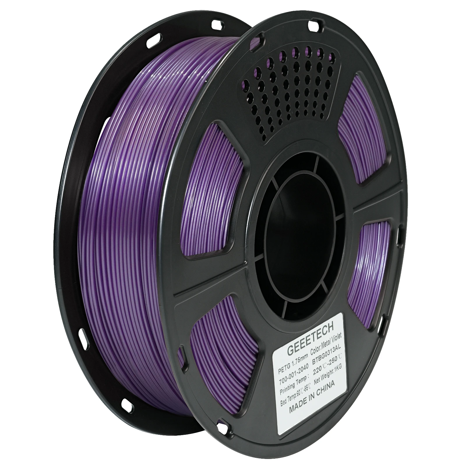 Geeetech-PETG Filament für die Meisten FDM 3D-Drucker, Vakuumverpackt, Metallischer Glanz, Farbiger Kunststoff, 1,75mm, 1kg