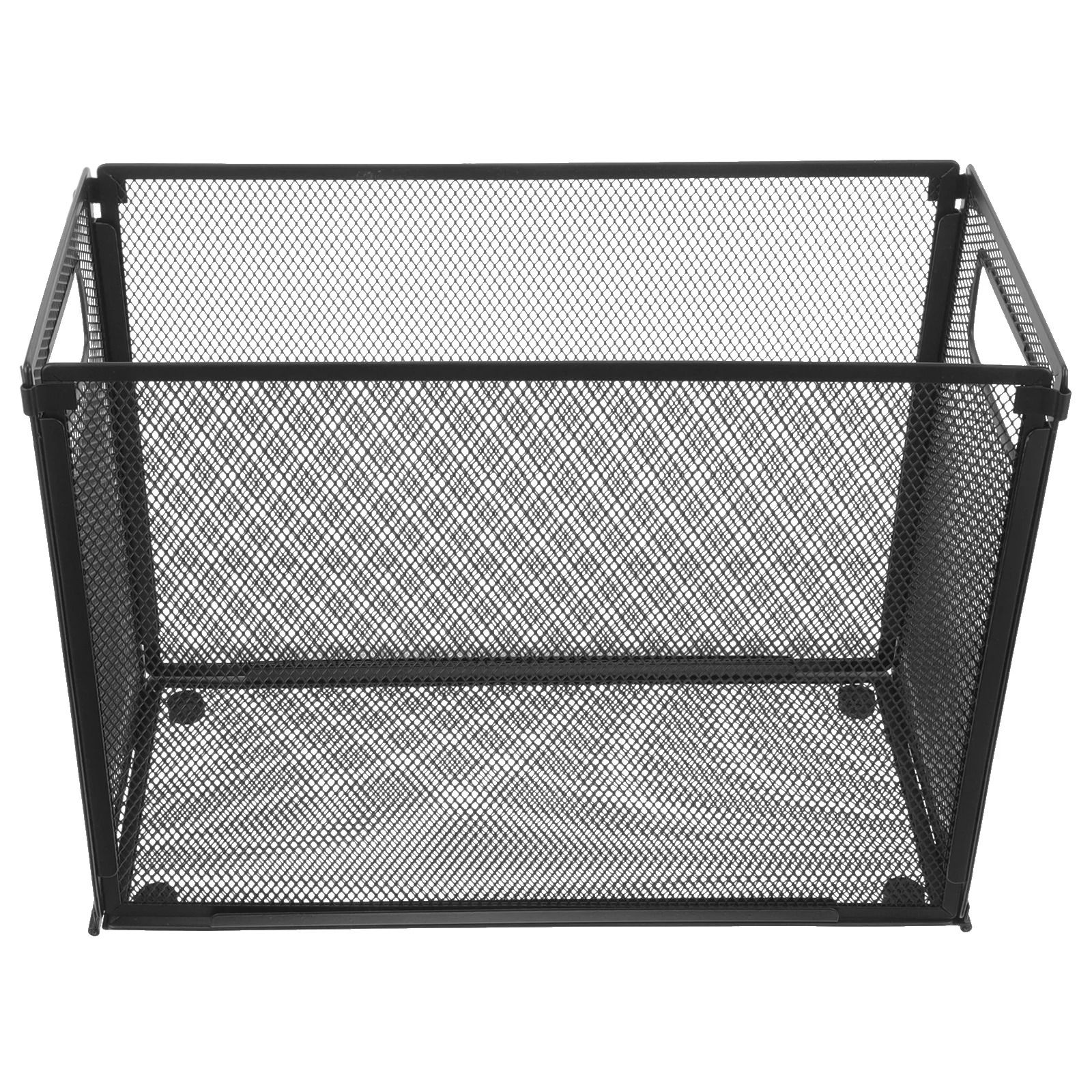 Mesh File Organizer Desktop Storage Box Foldable Metal Multi Layer Office Desk File Holder Document Rack Book Storage Rack
