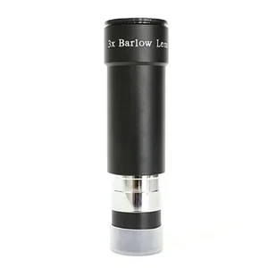 1.25 inch 31.7mm Long Extender Metal ED 3X Barlow Lens Astronomical Telescope Eyepiece Accessories with Dust Cover