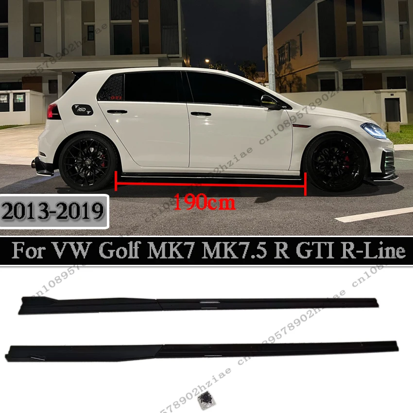 4Pcs Side Skirt For Volkswagen Golf MK7 MK7.5 R GTI R-Line 2013-2019 Car Side Skirt Splitter Diffuser Winglet Tuning Side Bumper