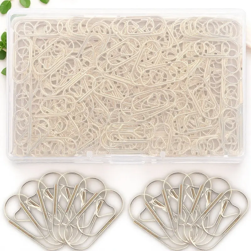 150Pcs Creative Shaped Paper Clips Metal Cute Decorative Document Clips Office Scrapbook Memo Holder Accessories