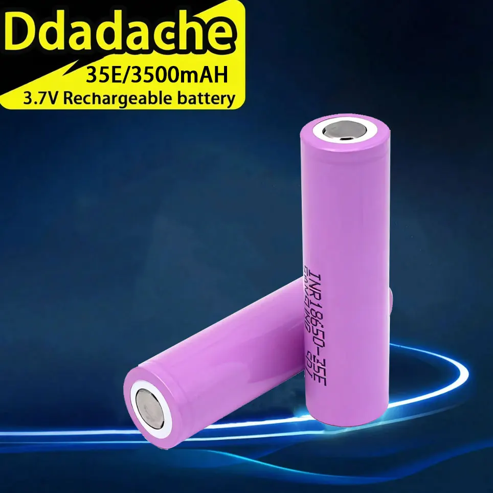 Original Echte Kapazität Hochstrom 25A INR18650 3,7V 3,5Ah Lithium 18650 35E Wiederaufladbare Batterie für Taschenlampen und Werkzeuge
