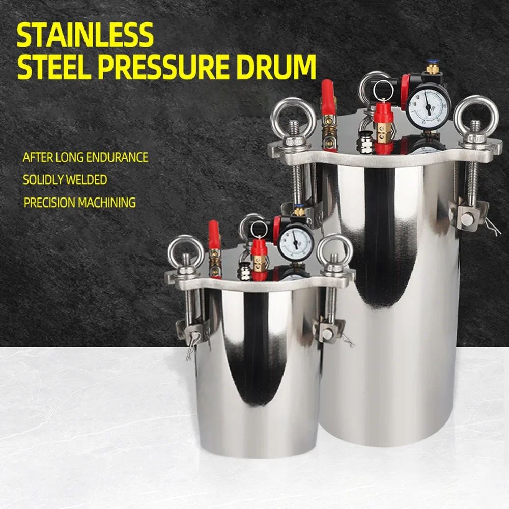 FOR 2/3/5L Stainless Steel Pressure Tank Pneumatic Storage Tank Carbon Steel Drum Dispensing Valve Tank for yellow glue,