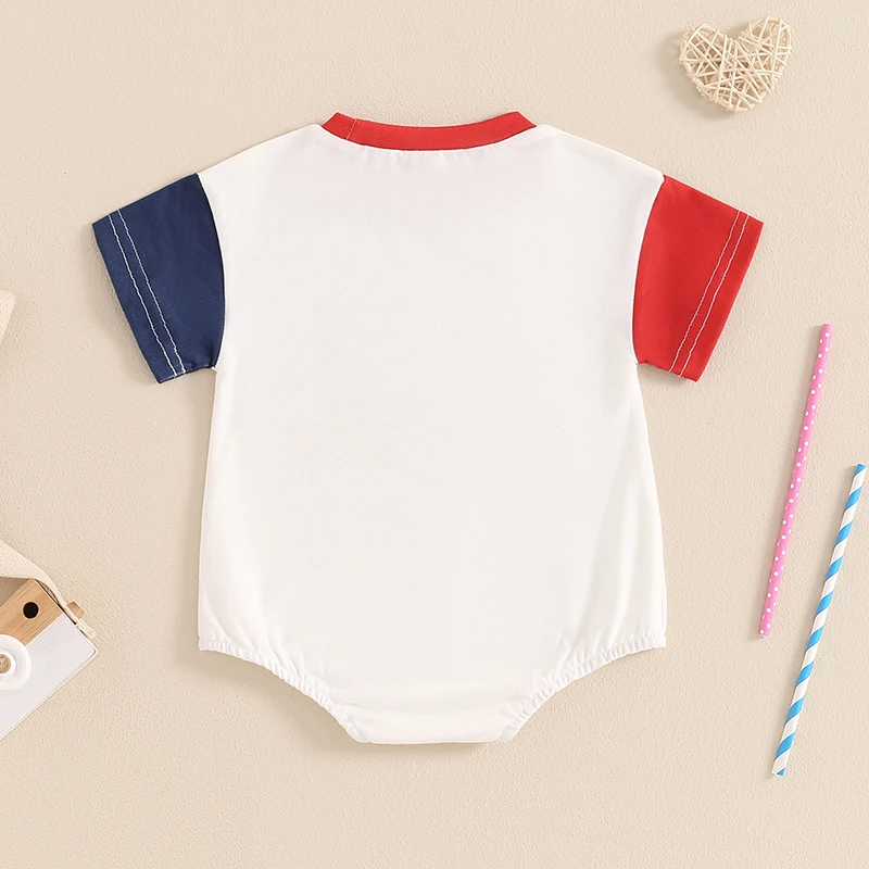 

4th Of July Baby Boy Girl Outfit Newborn Fourth Of July Romper Infant Heart Bodysuit Toddler Memorial Day Clothes