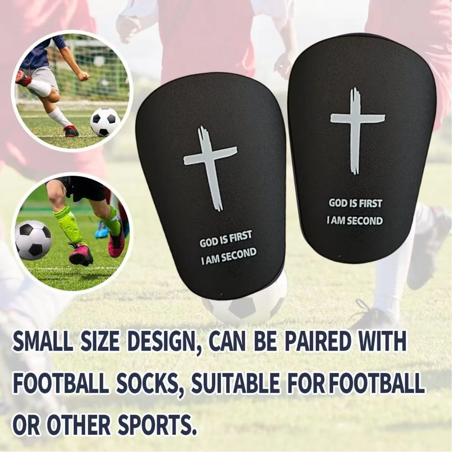 Ein Paar ultraleichte Fußballschienbeinschoner - Langlebig und bequem, geeignet für alle Sportarten, entwickelt für Fußball.