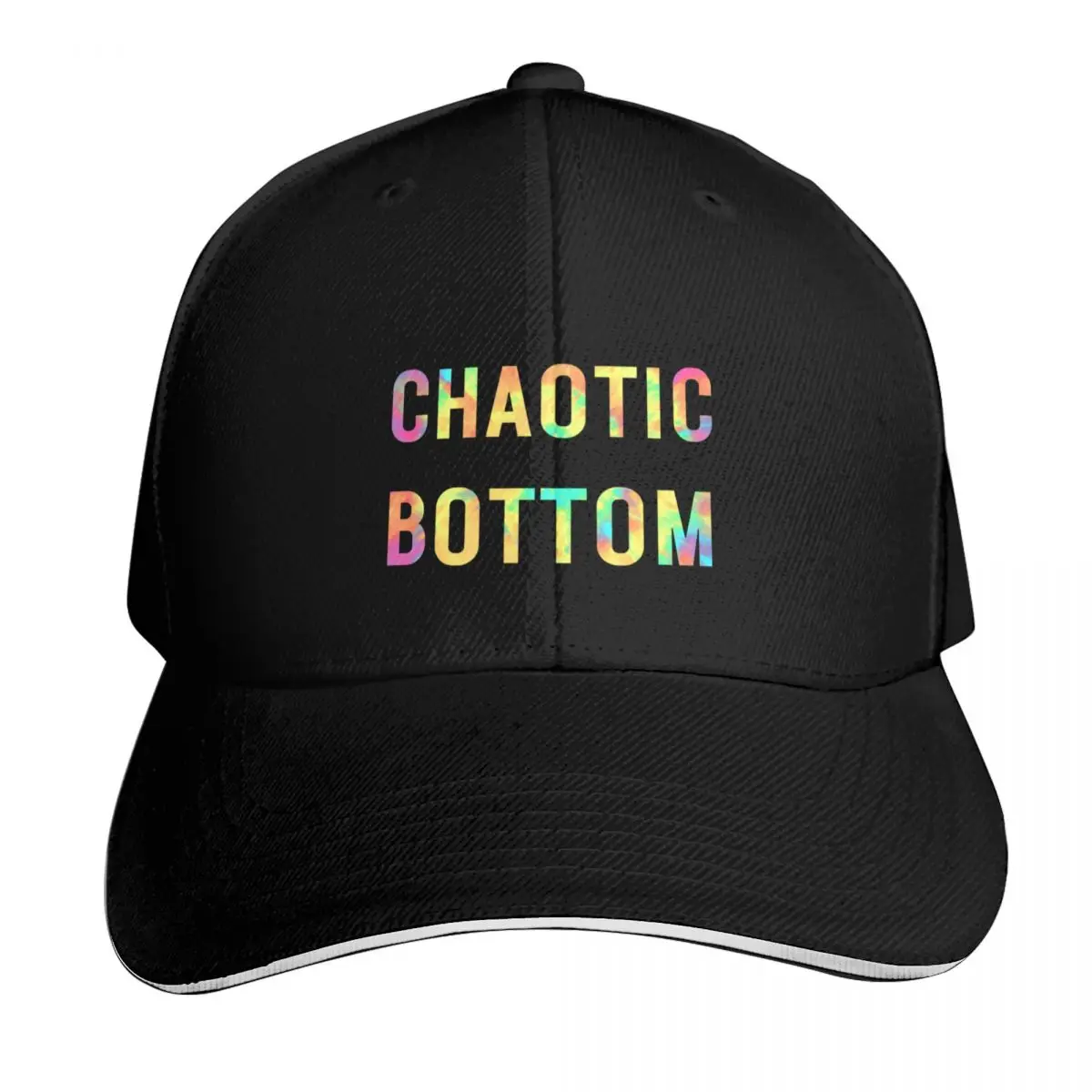 Chaotic Bottom Funny Gay Design Baseball Cap Snapback Flat Bill Strapback Dad Hat Six Panel Structured Crown