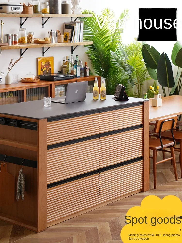 Wyj Kitchen Cabinet Middle Island Sideboard  Integrated Dining Table