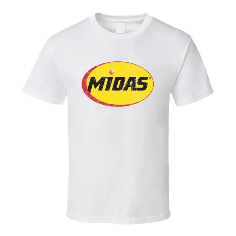 Midas Automobile Car Truck Motorcycle Auto Parts Cool Distressed Style Brand Log T shirt