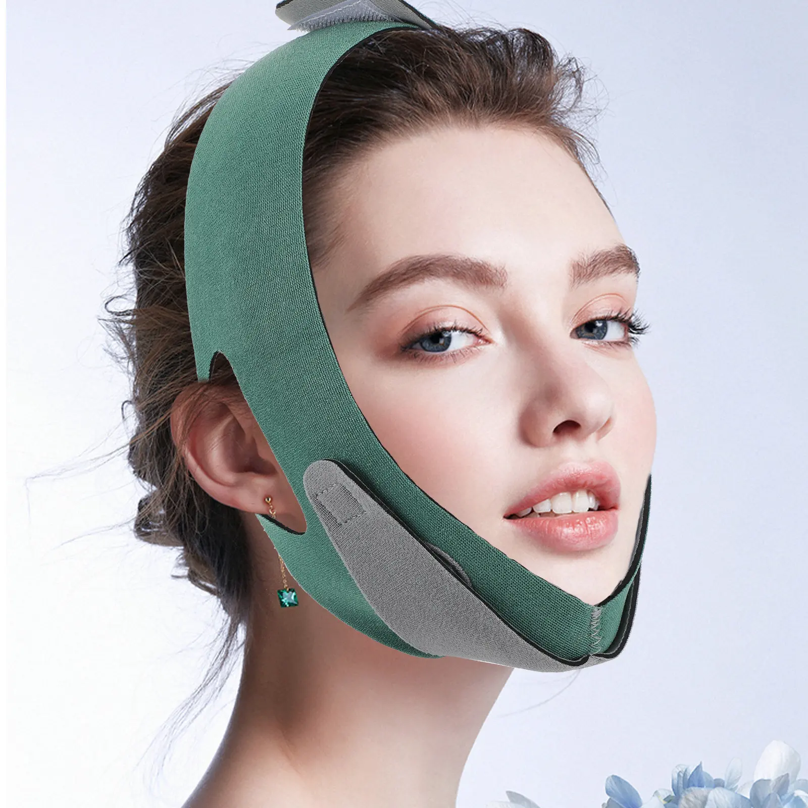 Reusable Face Slimmer Belt Adjustable Chin Lifting Band Good Elasticity Breathable Material for Facial Slimming Anti