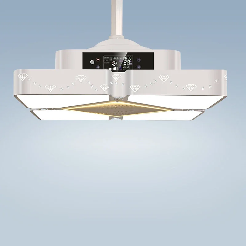 โคมไฟควันไอเสียลายไพ่นกกระจอกแบบบางพิเศษโคมระย้ายกโต๊ะ LED ห้องเครื่องเครื่องกรองอากาศหมากรุกและการ์ด