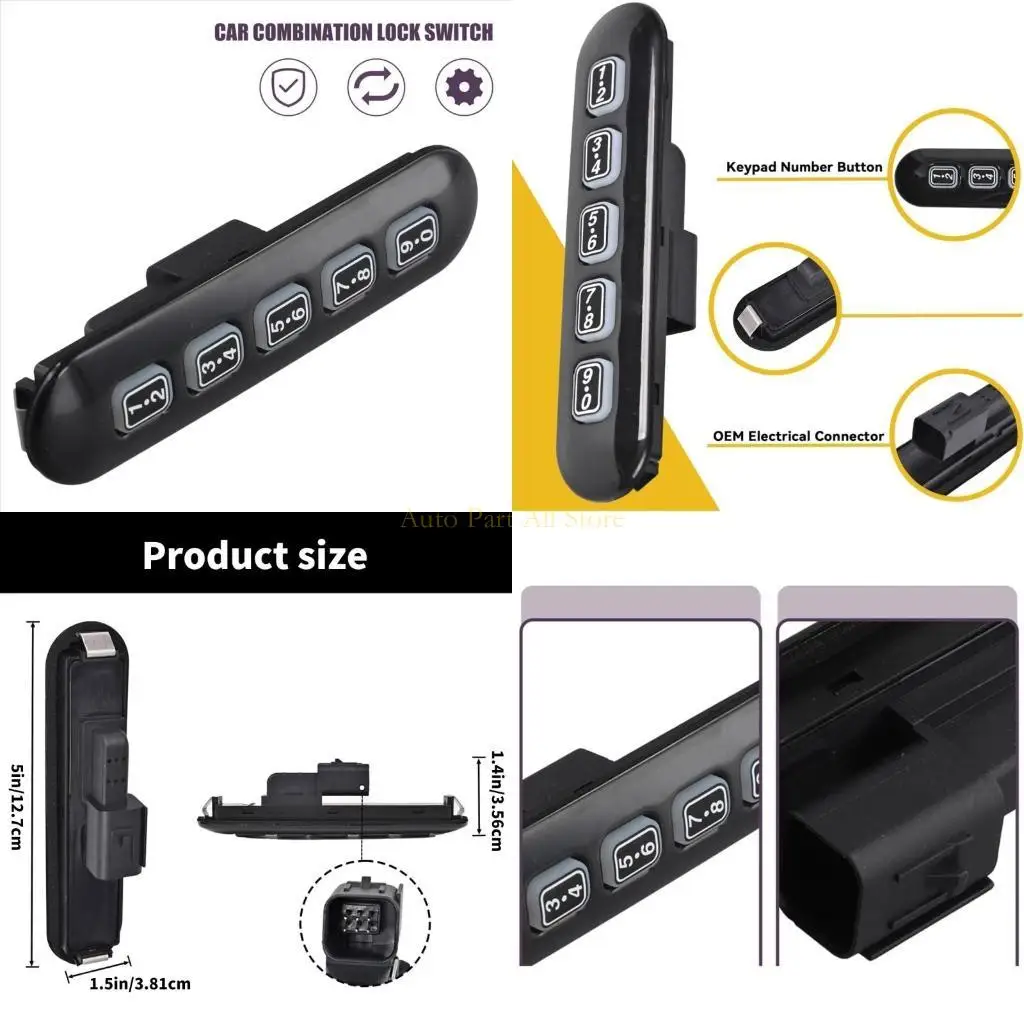 

J0MA Easy Installation Keyless Entry Keypad for Door Enhancing Vehicle Security 1L2T-14A626-ACW 7L2T-14A626AAW 5L2Z14A626AAA