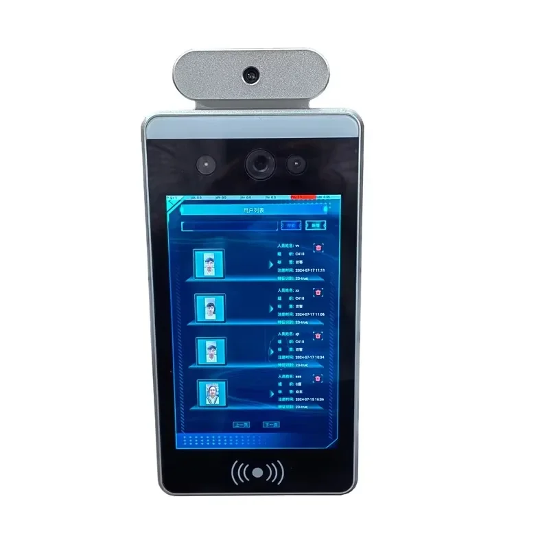 【Best-selling】Biometric Face Recognition Attendance Machine Time Recording and QR Code Access Control 3D Employee Face Recogniti