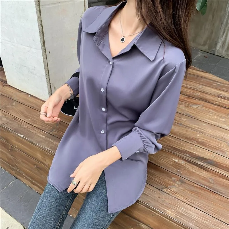 Shirts Women S-5XL Solid Simple All-match Office Lady Elegant Prevalent Korean Style Vintage Designed Daily Delicate Seductive