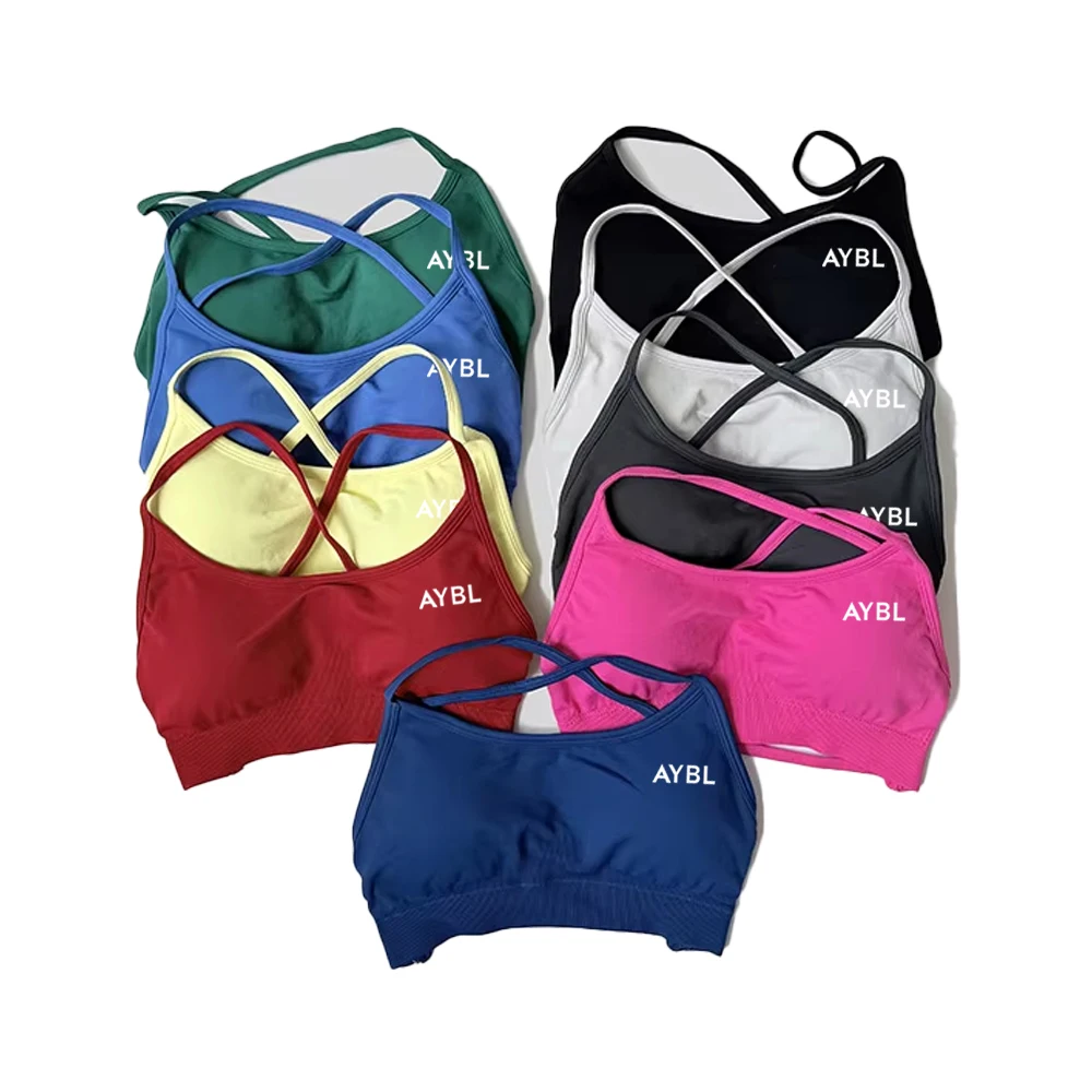 

Women's Halter Impact Strap Bra Top Women's High Support Thin Sports Seamless Bra Sports Exercise Fitness